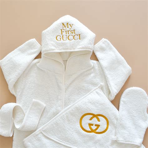 my first gucci baby bathrobe|My First Gucci Baby Hooded Bathrobe Set .